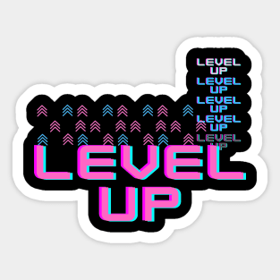 Gamers Level Up Sticker